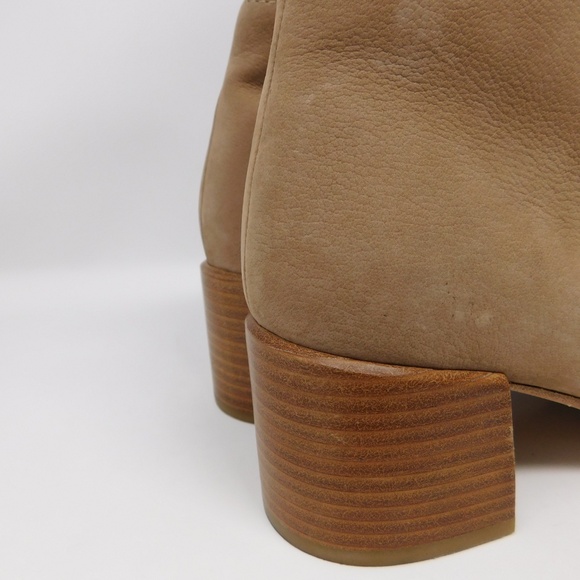 Eileen Fisher Women's Boots Melrose Tan Nubuck Leather Block Heel Booties Size 8 - Picture 12 of 15